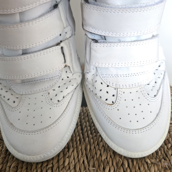 ISABEL MARANT Beckett Sneakers Perforated  Trainers in White Leather - Picture 4 of 4